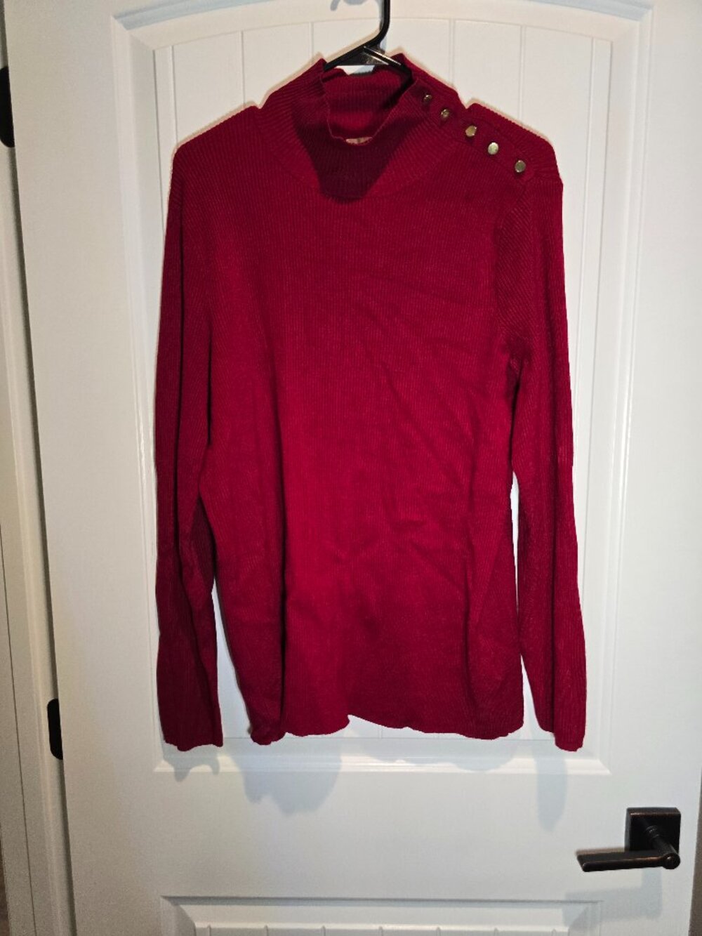 Like New Red Mock Neck Sweater Dress Barn XL